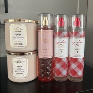 Bath & Body Works Champagne Toast/Gingham Love/Vanilla Bean Set